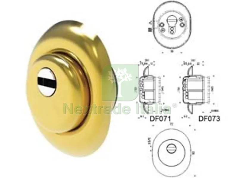 Defender Regolabilie a Molla Ottone - mm.72x90 - regolazione da mm.22 a mm.32 - DF073 — Serrature e cilindri — rif. FERX.FER490108 Defender Regolabilie a Molla Ottone - mm.72x90 - regolazione da mm.22 a mm.32 - DF073 — Serrature e cilindri — rif. FERX.FER490108