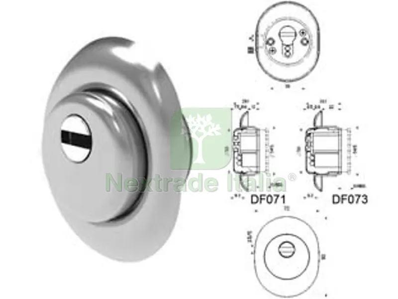 Defender Regolabile a Molla Cromato Satinato - mm.72x90 - regolazione da mm.22 a mm.32 - DF073 — Serrature e cilindri — rif. FERX.FER490139 Defender Regolabile a Molla Cromato Satinato - mm.72x90 - regolazione da mm.22 a mm.32 - DF073 — Serrature e cilindri — rif. FERX.FER490139