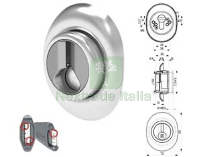 Defender Regolabile a Molla Magnetico DF371P Cromato Satinato - mm.72x90 - regolazione da mm.12 a mm.22 — Serrature e cilindri — rif. FERX.FER490153 Defender Regolabile a Molla Magnetico DF371P Cromato Satinato - mm.72x90 - regolazione da mm.12 a mm.22 — Serrature e cilindri — rif. FERX.FER490153