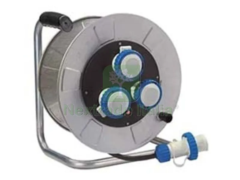 Avvolgicavo Elettrico Industriale 3 Prese MT30 Linea Golia Metal - mt.30 14350 — Cavi e fili — rif. FERX.FER490535