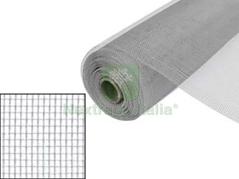 ZANZARIERA IN ALLUMINIO BRITE KOTE 18/16 - maglia 18/16 - cm.100 x mt.30 - colore argento — Tende e zanzariere — rif. FERX.FER491266