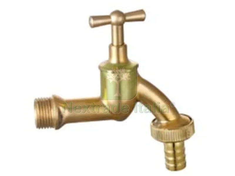 Rubinetto Artistico in Ottone Oro Lucido Limp - attacco M1/2" - raccordo terminale M 3/4" — Rubinetti e valvole — rif. FERX.FER492829