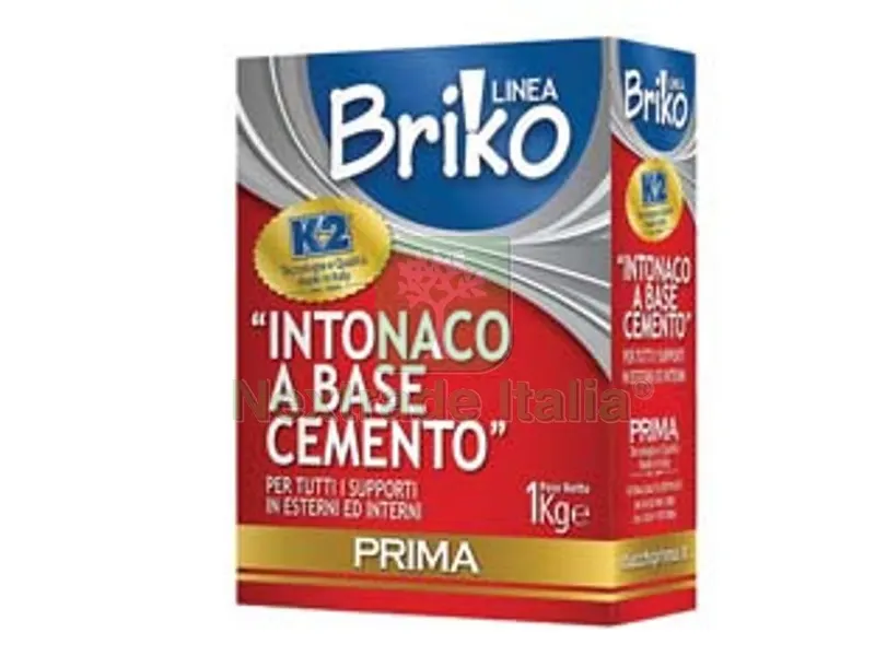 12PZ K2 Linea Briko Intonaco Pronto Base Cemento Bianco in Polvere - Kg.1 in scatola — Cemento, malte e collanti edili — rif. FERX.FER493413