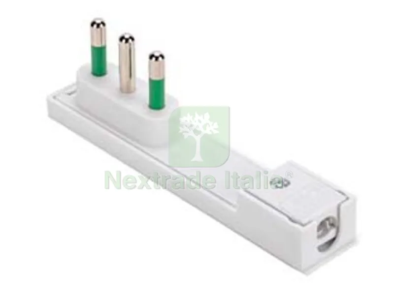 6PZ Spina Clock a Squadra Italiana 2 Poli + Terra Bianca - bianca 16A 80090 — Interruttori e prese — rif. FERX.FER493475