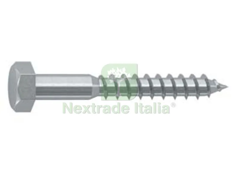 5BLISTER Vite Tirafondi per Legno Classe 4.8 DIN-571 UNI-704 Zincata in Blister - ø mm.5x60 in blister pz.15 (B) — Viti — rif. FERX.FER495400 5BLISTER Vite Tirafondi per Legno Classe 4.8 DIN-571 UNI-704 Zincata in Blister - ø mm.5x60 in blister pz.15 (B) — Viti — rif. FERX.FER495400