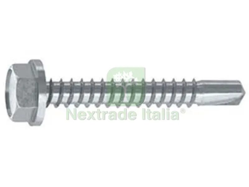 5BLISTER Vite Tirafondi per Metallo TE Autoperf. Acciaio Zincato Blister - ø mm.6,3x70 in blister pz.10 (C) — Viti — rif. FERX.FER495783
