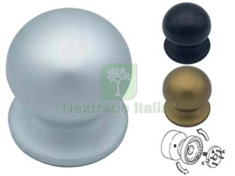 POMOLO PER PORTONCINO MOD.169 - ø mm.70 - finitura argento satinato — Maniglie e pomelli — rif. FERX.FER496506
