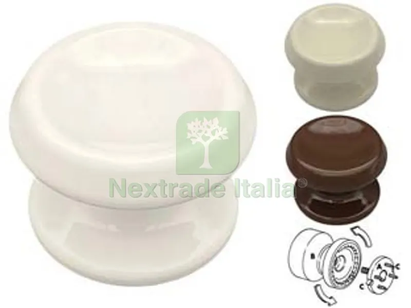 POMOLO PER PORTONCINO MOD.866 - ø mm.80 - finitura bianco perla RAL1013 — Maniglie e pomelli — rif. FERX.FER496568 POMOLO PER PORTONCINO MOD.866 - ø mm.80 - finitura bianco perla RAL1013 — Maniglie e pomelli — rif. FERX.FER496568