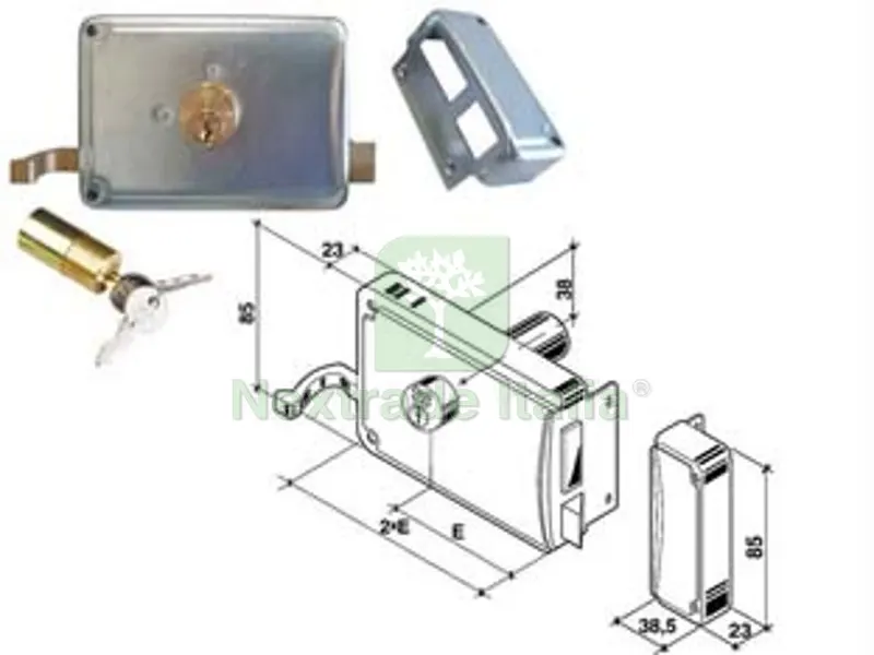 SERRATURA PER CANCELLO CATENACCIO+SCROCCO DOPPIO CILINDRO FISSO 2 MAND - mm.60 SX (P2760300) — Lucchetti e catene — rif. FERX.FER499552 SERRATURA PER CANCELLO CATENACCIO+SCROCCO DOPPIO CILINDRO FISSO 2 MAND - mm.60 SX (P2760300) — Lucchetti e catene — rif. FERX.FER499552