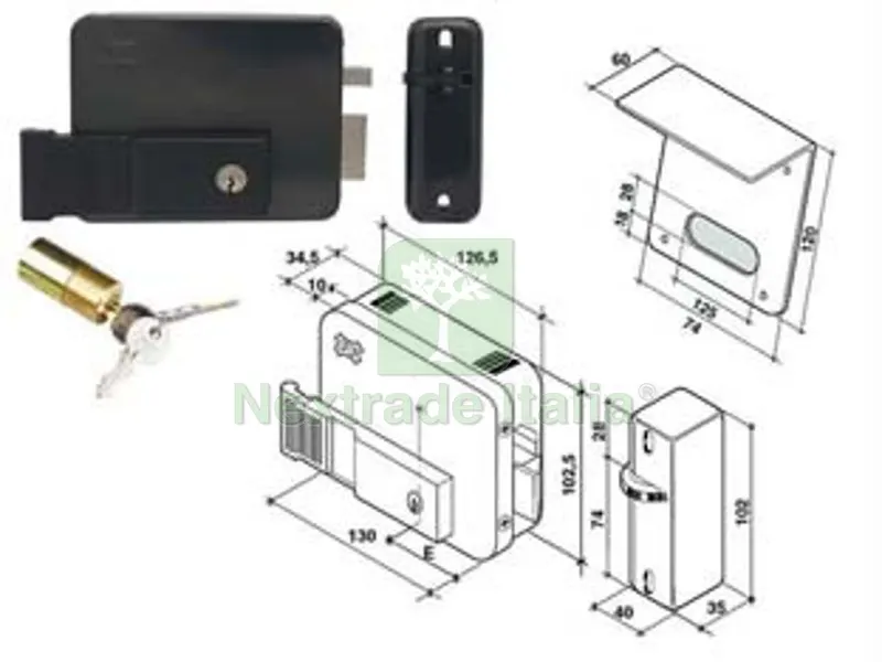 Elettroserratura per Cancelli con Tetto Entrata Regolabile 2449 Vern. - mm.50-70 DX (2449160431) — Serrature e cilindri — rif. FERX.FER499941 Elettroserratura per Cancelli con Tetto Entrata Regolabile 2449 Vern. - mm.50-70 DX (2449160431) — Serrature e cilindri — rif. FERX.FER499941