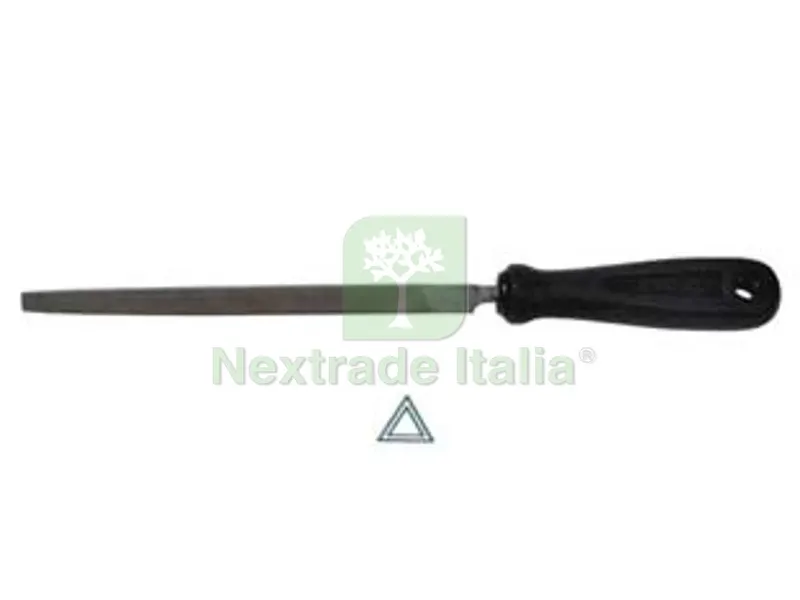 2PZ LIME TRIANGOLARI CON MANICO IN PLASTICA - 6" mm.150 taglio bastardo — Lime e raspe — rif. FERX.FER19675 2PZ LIME TRIANGOLARI CON MANICO IN PLASTICA - 6" mm.150 taglio bastardo — Lime e raspe — rif. FERX.FER19675