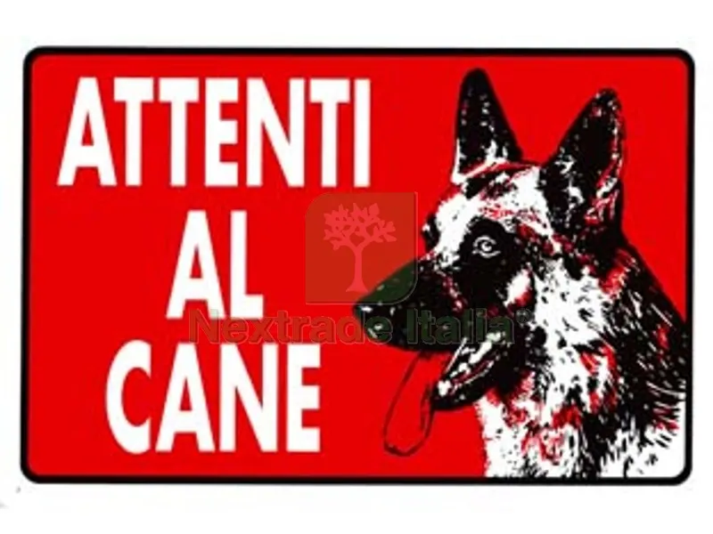 10PZ CARTELLO "ATTENTI AL CANE" - cm.30x20h. — Cani — rif. FERX.FER49313 10PZ CARTELLO "ATTENTI AL CANE" - cm.30x20h. — Cani — rif. FERX.FER49313