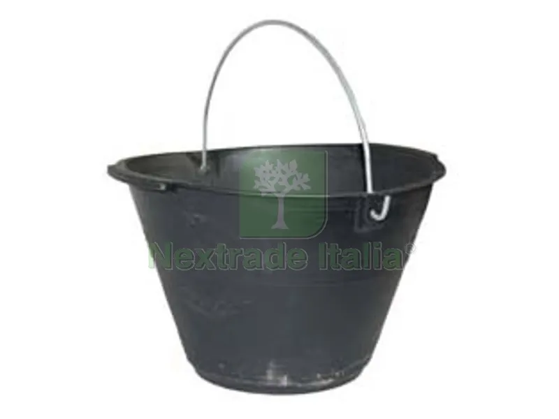 10PZ CALDARELLA DA MURATORE NERO - ? cm.34 - lt.8 — Utensili da muratore — rif. FERX.FER20992