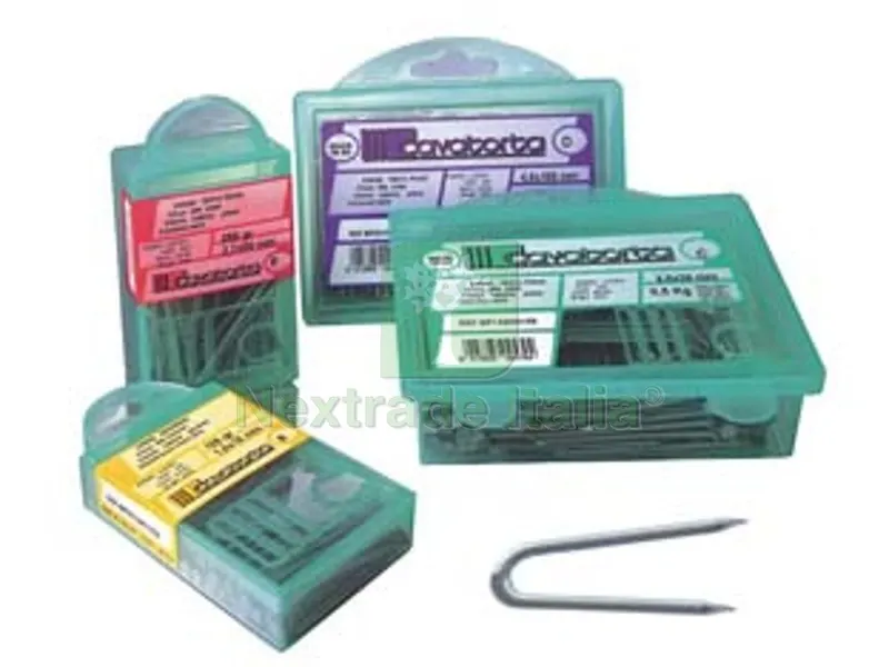 4BLISTER CAMBRETTE BRICOLINE - ? mm. 2,2 - 14x25 gr.125 — Chiodi e graffe — rif. FERX.FER33008