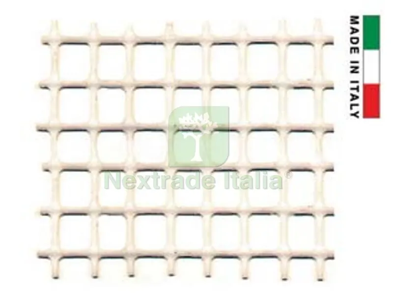 RETE IN PLASTICA QUADRA BIANCA MM.10X10 - maglia mm.10x10 - altezza cm.100 — Reti e recinzioni — rif. FERX.FER3605