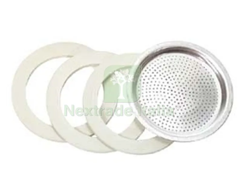10BLISTER SET 3 GUARNIZIONI E 1 FILTRO PER MOKA - 1 tazza in bustina — Guarnizioni e tenute — rif. FERX.FER27977 10BLISTER SET 3 GUARNIZIONI E 1 FILTRO PER MOKA - 1 tazza in bustina — Guarnizioni e tenute — rif. FERX.FER27977