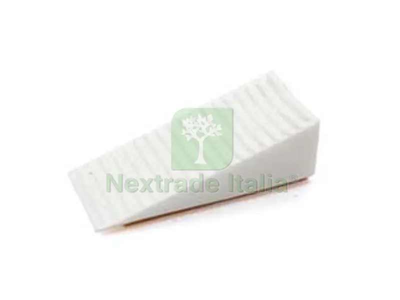 100PZ FERMAPORTA ADESIVO A CUNEO BIANCO — Ferramenta porte e finestre — rif. FERX.FER82648