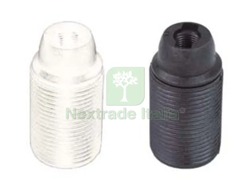 10PZ PORTALAMPADA E14 TERMOPLASTICO FILETTATO - colore nero — Illuminazione — rif. FERX.FER88954 10PZ PORTALAMPADA E14 TERMOPLASTICO FILETTATO - colore nero — Illuminazione — rif. FERX.FER88954