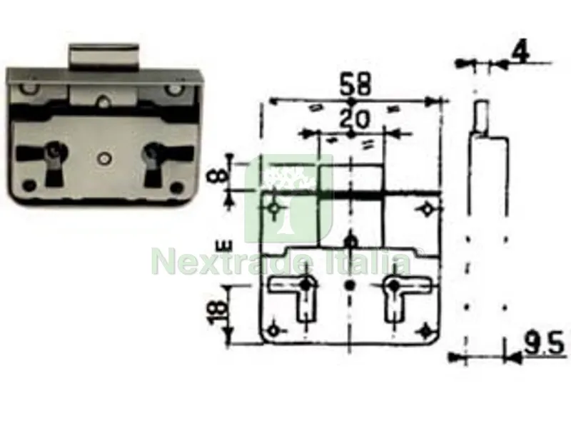 5PZ SERRATURA 1/2 SCATOLA DA APPLICARE - mm.25 — Serrature e cilindri — rif. FERX.FER57400 5PZ SERRATURA 1/2 SCATOLA DA APPLICARE - mm.25 — Serrature e cilindri — rif. FERX.FER57400