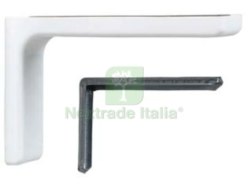 2PZ REGGIMENSOLE PER ARREDAMENTO BIANCHE - mm.120, spessore mm.10 — Arredo — rif. FERX.FER5203 2PZ REGGIMENSOLE PER ARREDAMENTO BIANCHE - mm.120, spessore mm.10 — Arredo — rif. FERX.FER5203