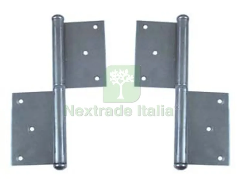 12PZ CERNIERE IN GROSSEZZA IN FERRO LUCIDO - mm.100x75 SX — Cerniere e cardini — rif. FERX.FER8907