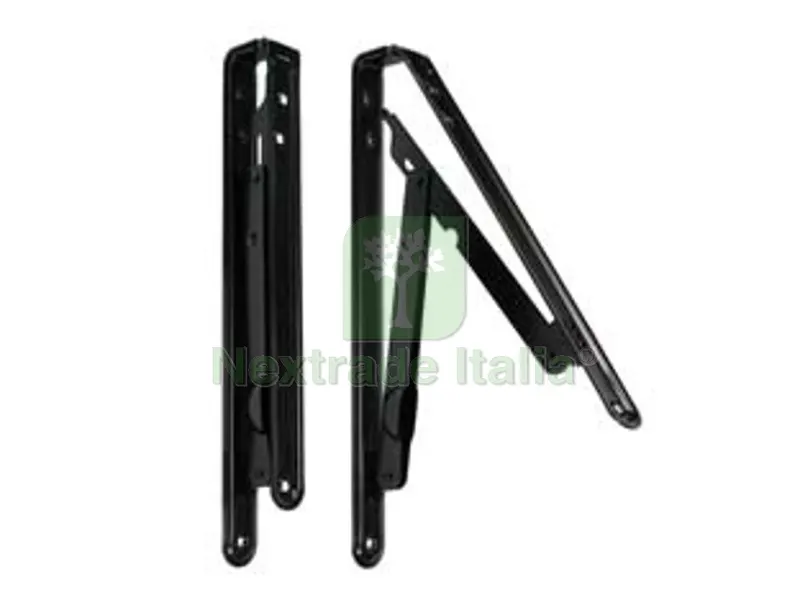 2PZ MENSOLE PIEGHEVOLI NERE - mm.200x200 colore nero — Arredo — rif. FERX.FER5487 2PZ MENSOLE PIEGHEVOLI NERE - mm.200x200 colore nero — Arredo — rif. FERX.FER5487