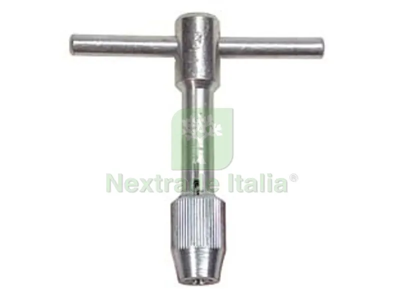 GIRAMASCHI A MANO A "T" - mm.80 per maschi da 3 a 5 — Maschi e filettatura manuale — rif. FERX.FER50067 GIRAMASCHI A MANO A "T" - mm.80 per maschi da 3 a 5 — Maschi e filettatura manuale — rif. FERX.FER50067