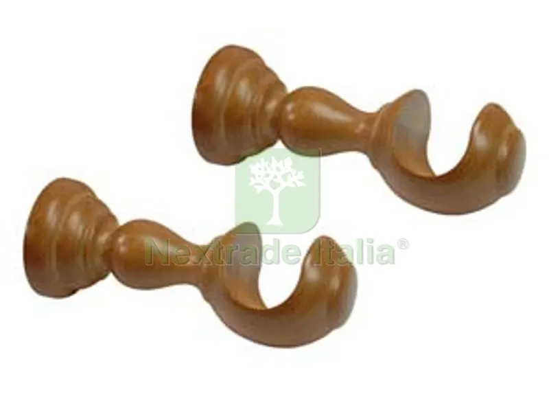 2PZ SUPPORTO APERTO ? MM.35 IN LEGNO OLMO PER SCORRITENDA - cm.10 — Casalinghi e organizzazione — rif. FERX.FER50531
