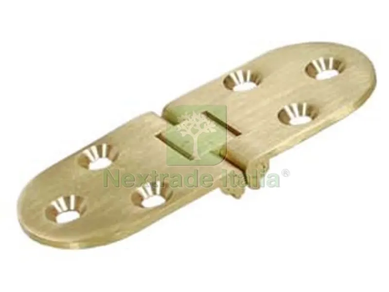 6PZ CERNIERA OTTONE A BISCOTTO CON FERMO - mm.30x80 — Cerniere e cardini — rif. FERX.FER69885 6PZ CERNIERA OTTONE A BISCOTTO CON FERMO - mm.30x80 — Cerniere e cardini — rif. FERX.FER69885