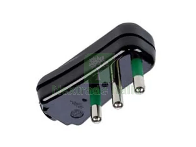 10PZ SPINA PIATTA 2 POLI + TERRA NERA "LINEA GARANTI" - nera 1A 82541-E — Interruttori e prese — rif. FERX.FER72724 10PZ SPINA PIATTA 2 POLI + TERRA NERA "LINEA GARANTI" - nera 1A 82541-E — Interruttori e prese — rif. FERX.FER72724