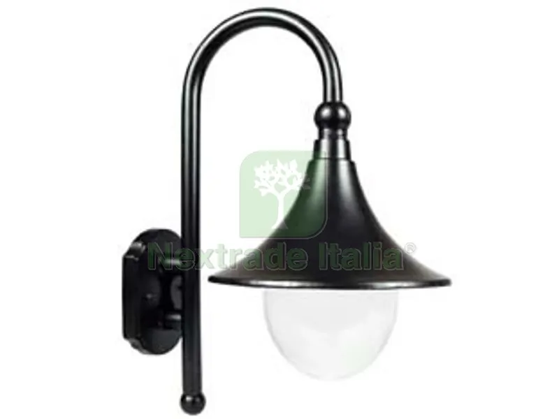 LANTERNA CON BRACCIO MODELLO PARIGI - 100w IP44 mm.355x442h. colore nero — Illuminazione — rif. FERX.FER102926 LANTERNA CON BRACCIO MODELLO PARIGI - 100w IP44 mm.355x442h. colore nero — Illuminazione — rif. FERX.FER102926