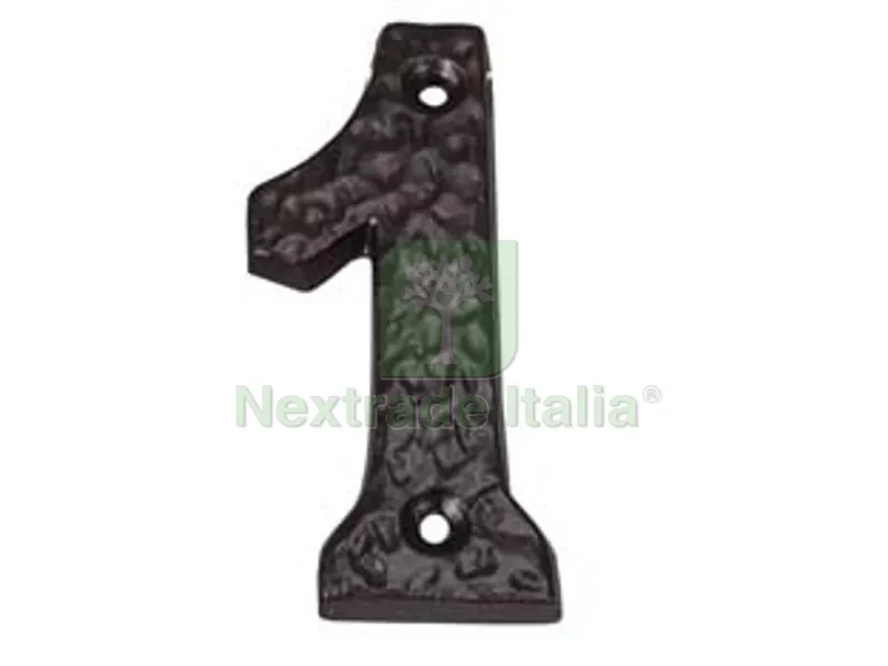 NUMERO CIVICO "1" IN FERRO NERO OPACO — Ferramenta porte e finestre — rif. FERX.FER147569 NUMERO CIVICO "1" IN FERRO NERO OPACO — Ferramenta porte e finestre — rif. FERX.FER147569
