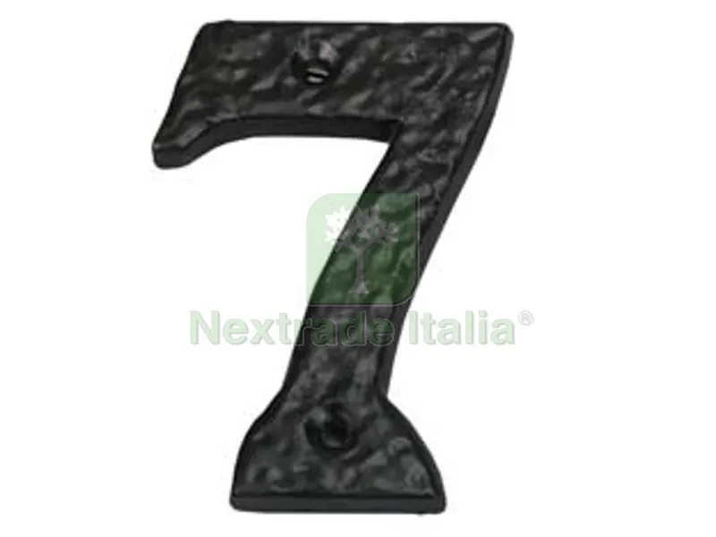 NUMERO CIVICO "7" IN FERRO NERO OPACO — Ferramenta porte e finestre — rif. FERX.FER147620 NUMERO CIVICO "7" IN FERRO NERO OPACO — Ferramenta porte e finestre — rif. FERX.FER147620