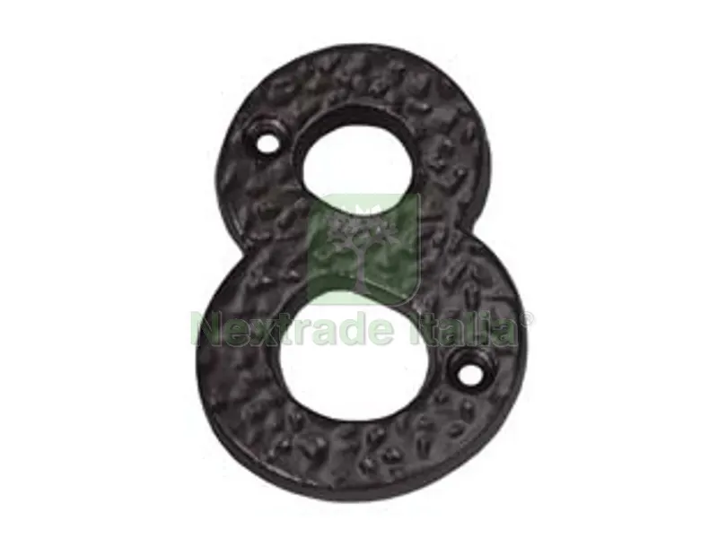 NUMERO CIVICO "8" IN FERRO NERO OPACO — Ferramenta porte e finestre — rif. FERX.FER147637 NUMERO CIVICO "8" IN FERRO NERO OPACO — Ferramenta porte e finestre — rif. FERX.FER147637