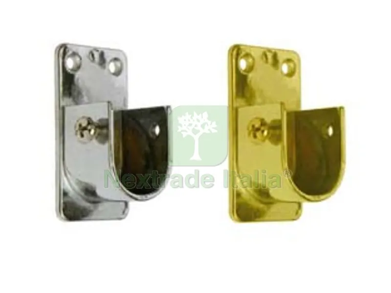 10PZ REGGITUBO LATERALE OVALE PER ARMADIO - mm.15x30, oro lucido — Arredo — rif. FERX.FER210416