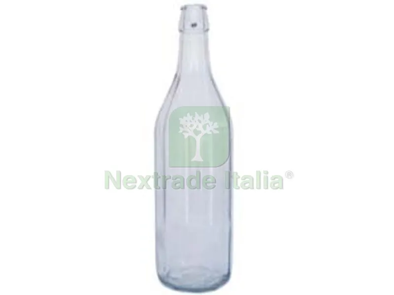 20PZ BOTTIGLIA PER ACQUA COSTOLATA TRASPARENTE - capacit? lt.1 — Misurazione e taglio manuale — rif. FERX.FER216104