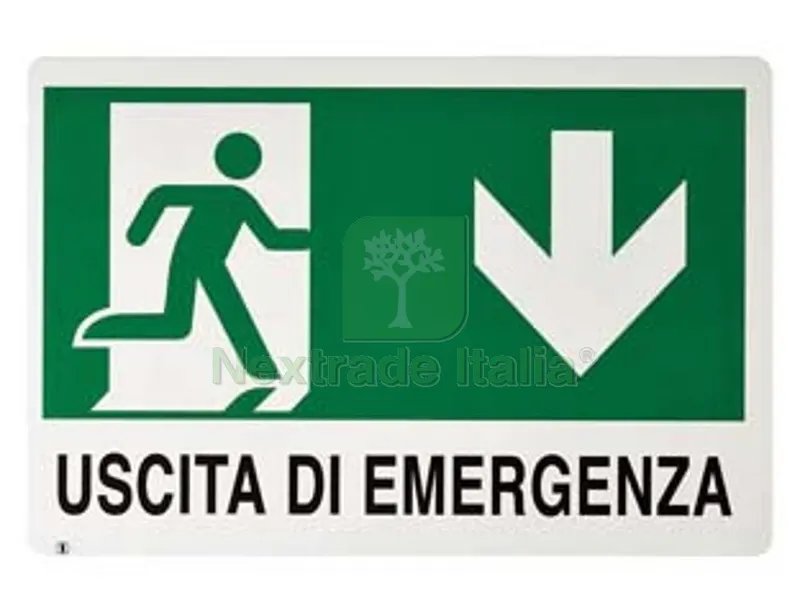 10PZ CARTELLO "USCITA DI EMERGENZA" - cm.30x20h. — Casalinghi e organizzazione — rif. FERX.FER243681 10PZ CARTELLO "USCITA DI EMERGENZA" - cm.30x20h. — Casalinghi e organizzazione — rif. FERX.FER243681