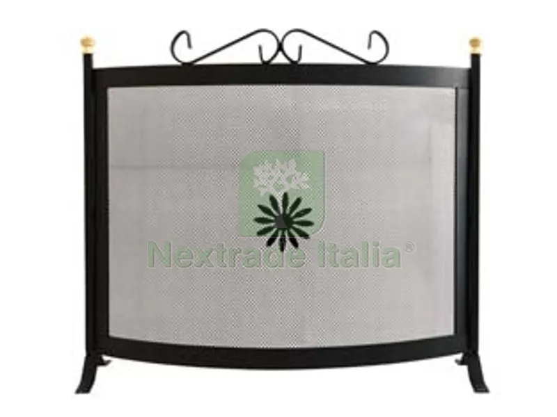 PARASCINTILLE CURVO CON DECORO PER CAMINO - cm.60x65h. — Stufe e camini — rif. FERX.FER245913 PARASCINTILLE CURVO CON DECORO PER CAMINO - cm.60x65h. — Stufe e camini — rif. FERX.FER245913