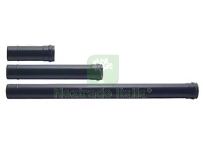 TUBO PER STUFE A PELLET PLUS LIGHT NERO OPACO NORMALE - ? cm.10x100, mm.0,7 — Stufe e camini — rif. FERX.FER270304 TUBO PER STUFE A PELLET PLUS LIGHT NERO OPACO NORMALE - ? cm.10x100, mm.0,7 — Stufe e camini — rif. FERX.FER270304