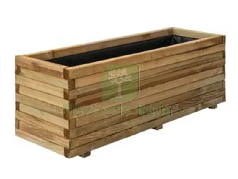 FIORIERA RETTANGOLARE IN PINO IMPREGNATO ASSEMBLATA - cm.40x80x40h. — Recinzioni in legno — rif. FERX.FER273404 FIORIERA RETTANGOLARE IN PINO IMPREGNATO ASSEMBLATA - cm.40x80x40h. — Recinzioni in legno — rif. FERX.FER273404