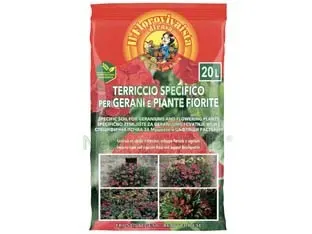 TERRICCIO DEL GIARDINIERE PER GERANI E PIANTE FIORITE LT.20 — Protezione piante e sementi — rif. FERX.FER281515 TERRICCIO DEL GIARDINIERE PER GERANI E PIANTE FIORITE LT.20 — Protezione piante e sementi — rif. FERX.FER281515