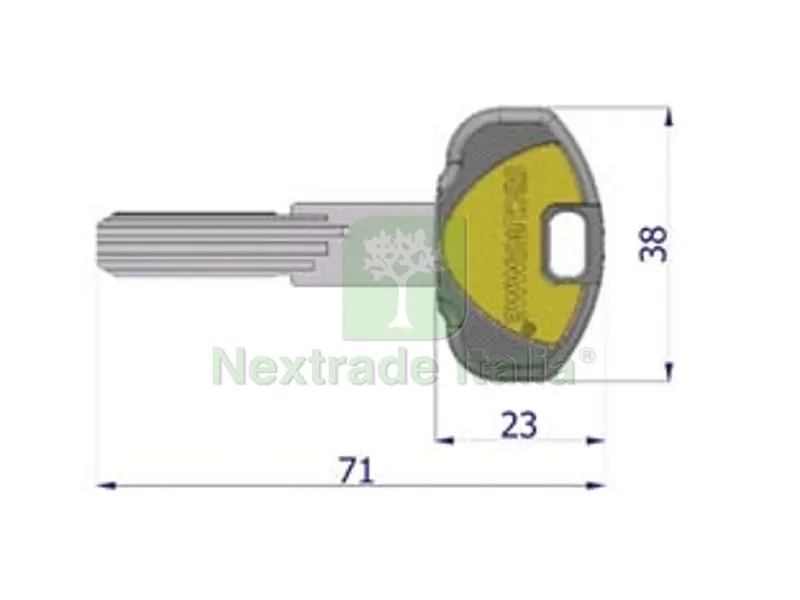5PZ CHIAVE GREZZA PER CILINDRO K2 — Serrature e cilindri — rif. FERX.FER304344