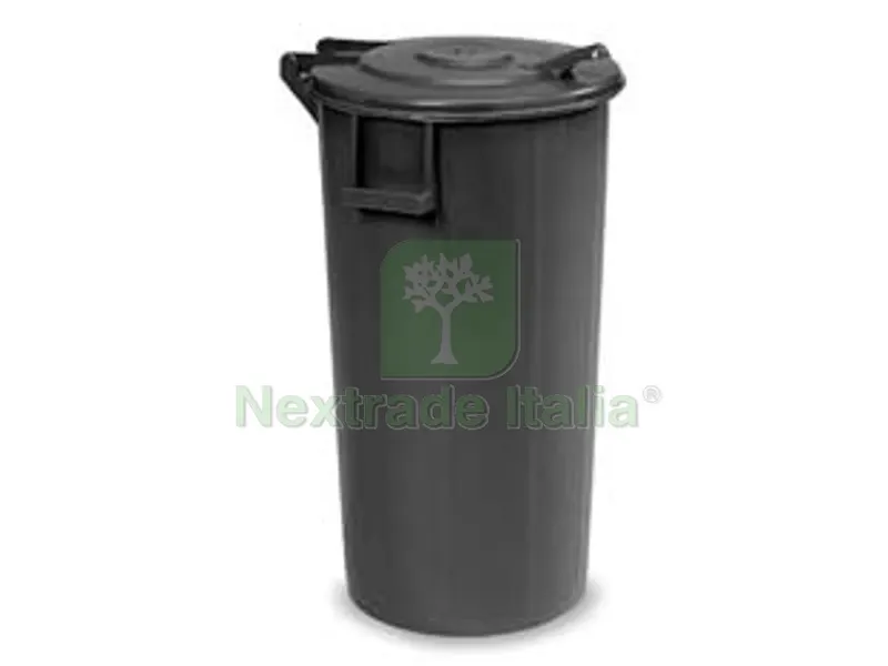 BIDONE PER IMMONDIZIA COPERCHIO CON CERNIERA LT.100 - cm.42x94h. - nero — Cerniere e cardini — rif. FERX.FER305594 BIDONE PER IMMONDIZIA COPERCHIO CON CERNIERA LT.100 - cm.42x94h. - nero — Cerniere e cardini — rif. FERX.FER305594