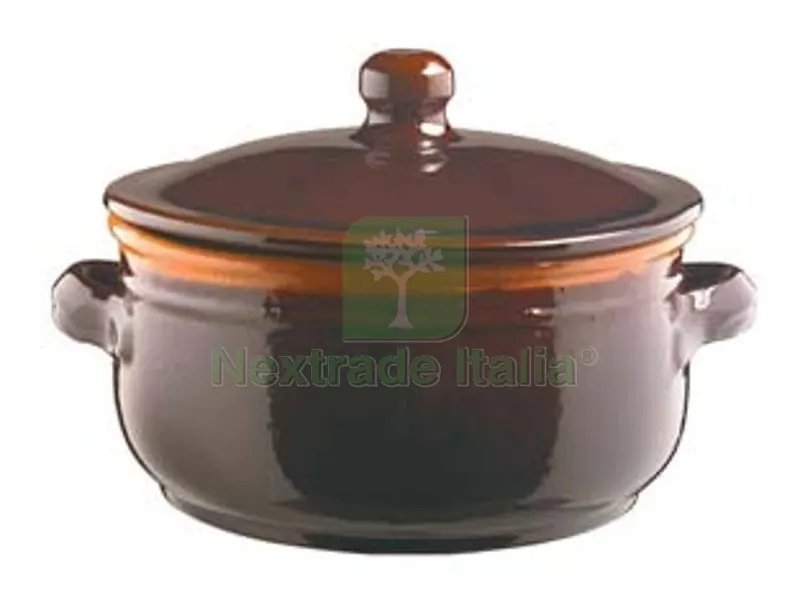 tegame in terracotta brunella con coperchio - cm.27 — Casalinghi e organizzazione — rif. FERX.FER308861 tegame in terracotta brunella con coperchio - cm.27 — Casalinghi e organizzazione — rif. FERX.FER308861