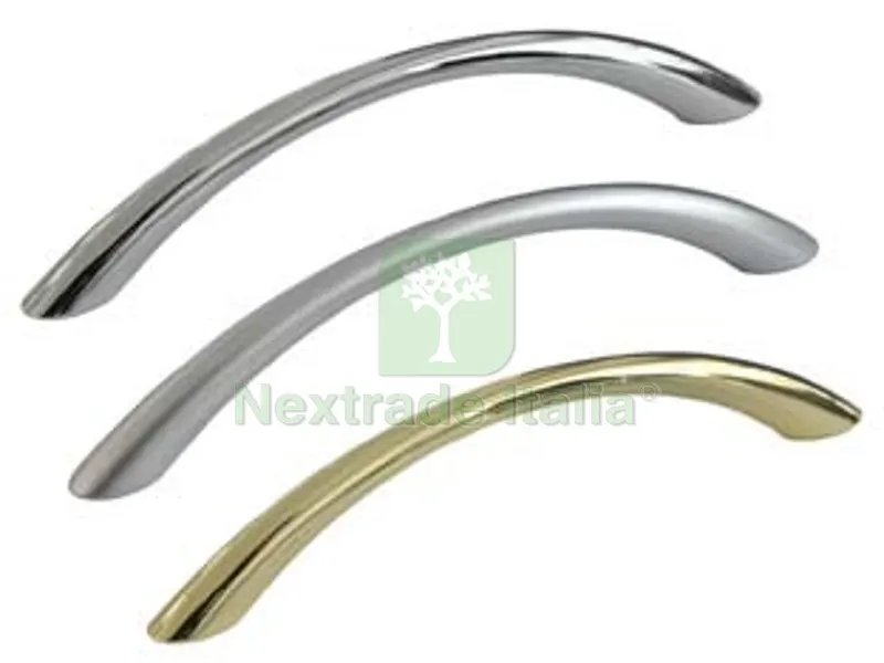 5PZ MANIGLIE PER MOBILI FISSE MOD.UP82 IN ZAMA - interfori mm.96 cromo lucido — Maniglie e pomelli — rif. FERX.FER347181