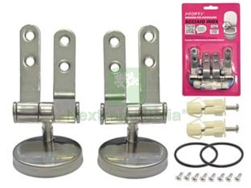 5PZ CERNIERE WC UNIVERSAL CON TASSELLO - coppia — Cerniere e cardini — rif. FERX.FER348256 5PZ CERNIERE WC UNIVERSAL CON TASSELLO - coppia — Cerniere e cardini — rif. FERX.FER348256