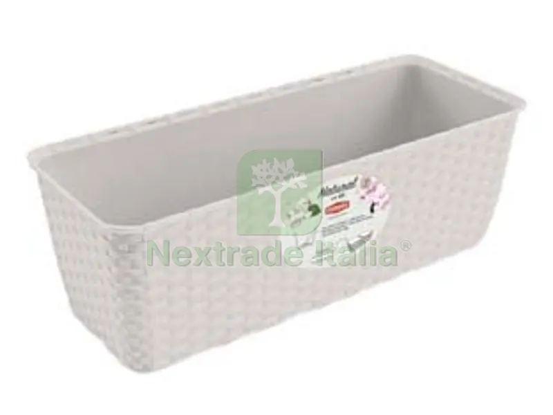 4BLISTER BALCONETTA NATURAL BIANCA CON RISERVA D'ACQUA - cm.40x16x13h. - lt. 5.3 — Casalinghi e organizzazione — rif. FERX.FER383264 4BLISTER BALCONETTA NATURAL BIANCA CON RISERVA D'ACQUA - cm.40x16x13h. - lt. 5.3 — Casalinghi e organizzazione — rif. FERX.FER383264