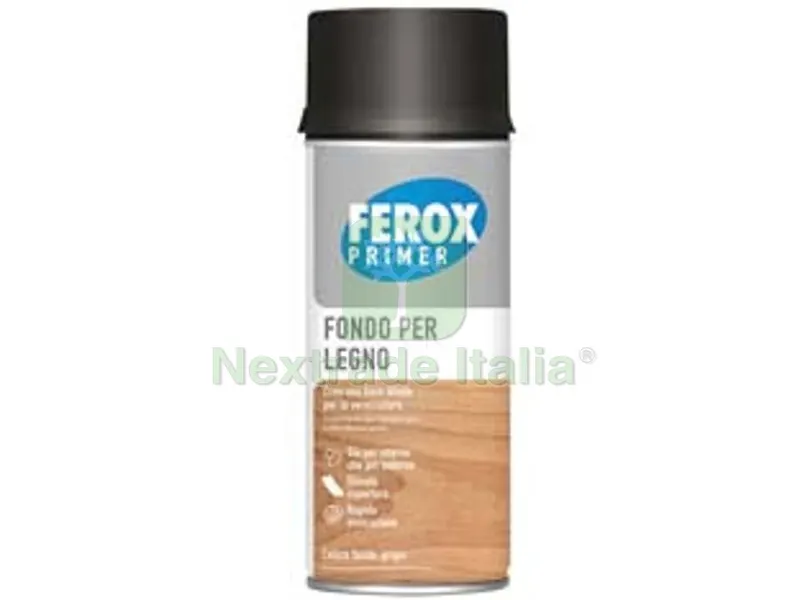 6PZ fondo aggrappante primer per legno ferox - ml.400 (2014) — Vernici e smalti — rif. FERX.FER402842 6PZ fondo aggrappante primer per legno ferox - ml.400 (2014) — Vernici e smalti — rif. FERX.FER402842