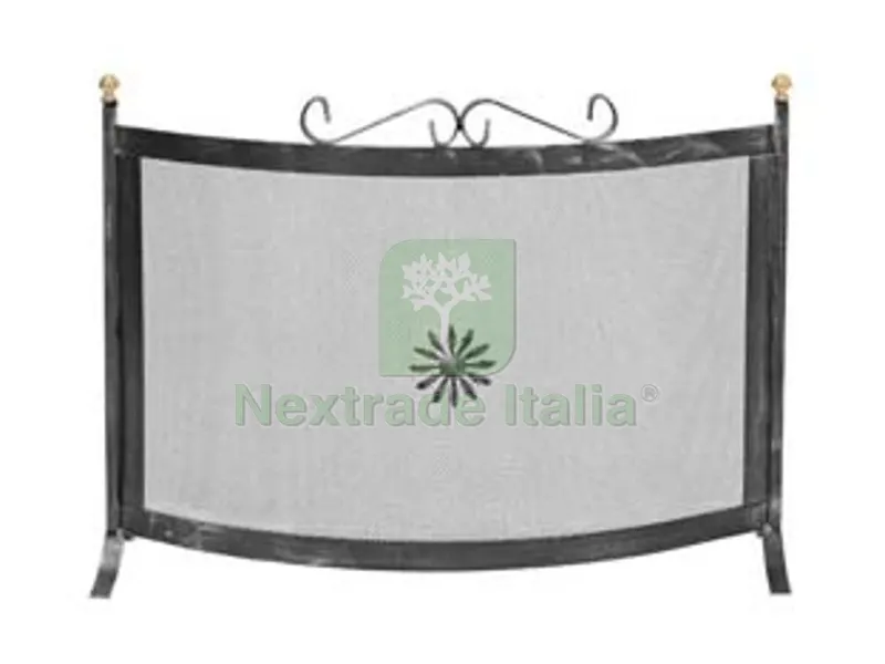 PARASCINTILLE CURVO CON DECORO PER CAMINO - cm.70x65h. — Stufe e camini — rif. FERX.FER408813 PARASCINTILLE CURVO CON DECORO PER CAMINO - cm.70x65h. — Stufe e camini — rif. FERX.FER408813