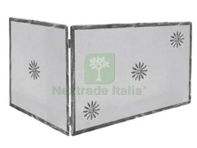 PARASCINTILLE UNIVERSALE 1 ANTA CON DECORO PER CAMINO - cm.50+85X45h. — Stufe e camini — rif. FERX.FER408820 PARASCINTILLE UNIVERSALE 1 ANTA CON DECORO PER CAMINO - cm.50+85X45h. — Stufe e camini — rif. FERX.FER408820